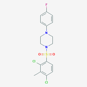 molecular formula C17H17Cl2FN2O2S B2591862 1-(2,4-Dichloro-3-methylbenzenesulfonyl)-4-(4-fluorophenyl)piperazine CAS No. 325812-17-7