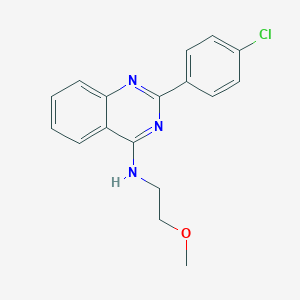 molecular formula C17H16ClN3O B259187 N-[2-(4-chlorophenyl)-4-quinazolinyl]-N-(2-methoxyethyl)amine 