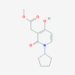 Methyl 2-(1-cyclopentyl-4-hydroxy-2-oxo-1,2-dihydro-3-pyridinyl)acetate