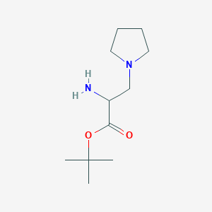 molecular formula C11H22N2O2 B2591876 Tert-butyl 2-amino-3-pyrrolidin-1-ylpropanoate CAS No. 2287259-86-1