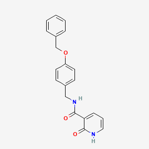 molecular formula C20H18N2O3 B2591883 N-(4-(benzyloxy)benzyl)-2-oxo-1,2-dihydropyridine-3-carboxamide CAS No. 1324354-30-4