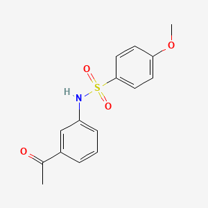 molecular formula C15H15NO4S B2591893 N-(3-acetylphenyl)-4-methoxybenzenesulfonamide CAS No. 76883-67-5