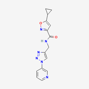5-cyclopropyl-N-((1-(pyridin-3-yl)-1H-1,2,3-triazol-4-yl)methyl)isoxazole-3-carboxamide