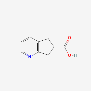 molecular formula C9H9NO2 B2591907 6,7-dihydro-5H-cyclopenta[b]pyridine-6-carboxylic acid CAS No. 591768-76-2