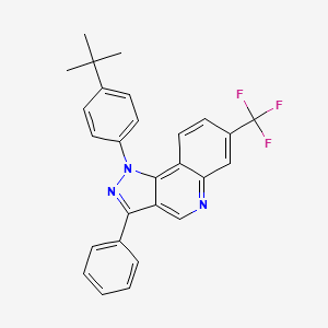 molecular formula C27H22F3N3 B2591908 1-(4-叔丁基苯基)-3-苯基-7-(三氟甲基)-1H-吡唑并[4,3-c]喹啉 CAS No. 901044-80-2