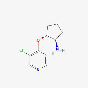 molecular formula C10H13ClN2O B2591912 (1R,2R)-2-(3-Chloropyridin-4-yl)oxycyclopentan-1-amine CAS No. 2277042-37-0