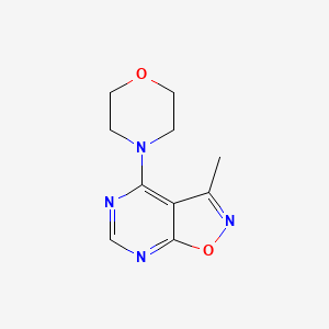 molecular formula C10H12N4O2 B2591920 3-メチル-4-モルホリン-4-イルイソキサゾロ[5,4-d]ピリミジン CAS No. 478062-72-5