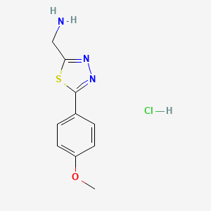 [5-(4-Methoxyphenyl)-1,3,4-thiadiazol-2-yl]methanamine hydrochloride