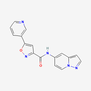 N-(pyrazolo[1,5-a]pyridin-5-yl)-5-(pyridin-3-yl)isoxazole-3-carboxamide