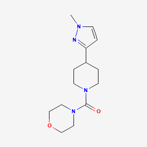 molecular formula C14H22N4O2 B2591926 (4-(1-methyl-1H-pyrazol-3-yl)piperidin-1-yl)(morpholino)methanone CAS No. 2034418-63-6