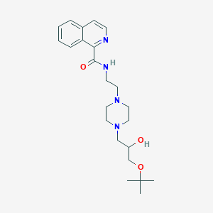 molecular formula C23H34N4O3 B2591940 N-(2-(4-(3-(tert-butoxy)-2-hydroxypropyl)piperazin-1-yl)ethyl)isoquinoline-1-carboxamide CAS No. 2034344-96-0