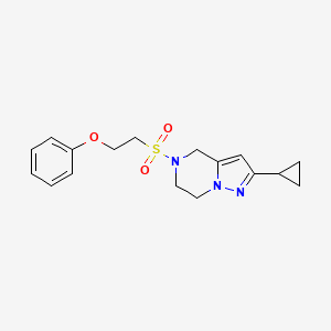 2-Cyclopropyl-5-((2-phenoxyethyl)sulfonyl)-4,5,6,7-tetrahydropyrazolo[1,5-a]pyrazine