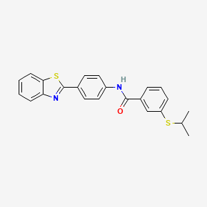 molecular formula C23H20N2OS2 B2591954 N-(4-(苯并[d]噻唑-2-基)苯基)-3-(异丙基硫代)苯甲酰胺 CAS No. 946262-00-6