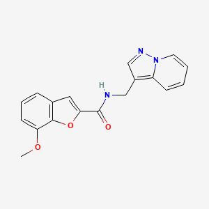 7-methoxy-N-(pyrazolo[1,5-a]pyridin-3-ylmethyl)benzofuran-2-carboxamide