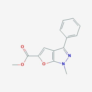 molecular formula C14H12N2O3 B259196 Methyl 1-methyl-3-phenylfuro[2,3-c]pyrazole-5-carboxylate 