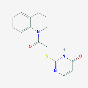 molecular formula C15H15N3O2S B2591965 2-{[2-(3,4-二氢-1(2H)-喹啉基)-2-氧代乙基]硫代}-4-嘧啶醇 CAS No. 459804-26-3