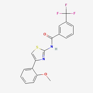 molecular formula C18H13F3N2O2S B2591968 N-[4-(2-methoxyphenyl)-1,3-thiazol-2-yl]-3-(trifluoromethyl)benzamide CAS No. 330189-90-7