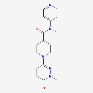 molecular formula C16H19N5O2 B2591974 1-(1-甲基-6-氧代-1,6-二氢吡哒嗪-3-基)-N-(吡啶-4-基)哌啶-4-甲酰胺 CAS No. 1421444-71-4
