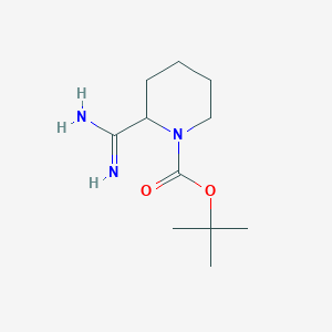 molecular formula C11H21N3O2 B2591988 Tert-butyl 2-carbamimidoylpiperidine-1-carboxylate CAS No. 1258640-98-0; 885954-09-6