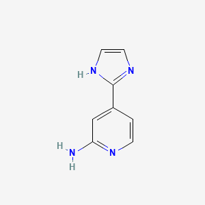 molecular formula C8H8N4 B2591997 4-(1H-Imidazol-2-yl)pyridin-2-amine CAS No. 1256805-93-2