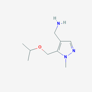 [1-Methyl-5-(propan-2-yloxymethyl)pyrazol-4-yl]methanamine