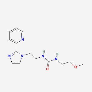 molecular formula C14H19N5O2 B2592010 1-(2-methoxyethyl)-3-(2-(2-(pyridin-2-yl)-1H-imidazol-1-yl)ethyl)urea CAS No. 2034234-04-1