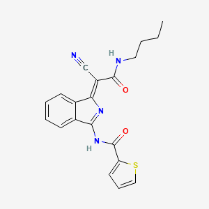 (Z)-N-(1-(2-(butylamino)-1-cyano-2-oxoethylidene)-1H-isoindol-3-yl)thiophene-2-carboxamide