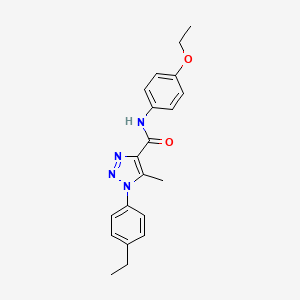 molecular formula C20H22N4O2 B2592017 N-(4-ethoxyphenyl)-1-(4-ethylphenyl)-5-methyl-1H-1,2,3-triazole-4-carboxamide CAS No. 866872-89-1