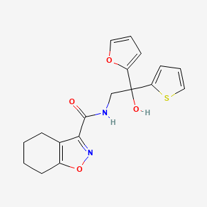 N-(2-(furan-2-yl)-2-hydroxy-2-(thiophen-2-yl)ethyl)-4,5,6,7-tetrahydrobenzo[d]isoxazole-3-carboxamide