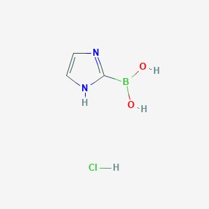 molecular formula C3H6BClN2O2 B2592020 (1H-Imidazol-2-yl)boronic acid hydrochloride CAS No. 1219080-61-1; 129080-61-1; 1919022-57-3