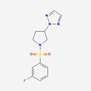 2-(1-((3-fluorophenyl)sulfonyl)pyrrolidin-3-yl)-2H-1,2,3-triazole