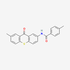 molecular formula C22H17NO2S B2592025 4-methyl-N-(7-methyl-9-oxo-9H-thioxanthen-2-yl)benzenecarboxamide CAS No. 860610-02-2