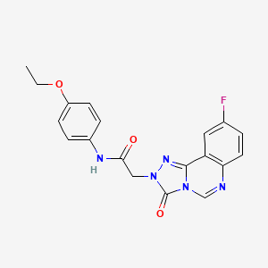 molecular formula C19H16FN5O3 B2592033 N-(4-Ethoxyphenyl)-2-{9-Fluor-3-oxo-2H,3H-[1,2,4]triazolo[4,3-c]chinazolin-2-yl}acetamid CAS No. 1286705-69-8