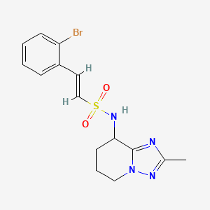 (E)-2-(2-Bromophenyl)-N-(2-methyl-5,6,7,8-tetrahydro-[1,2,4]triazolo[1,5-a]pyridin-8-yl)ethenesulfonamide