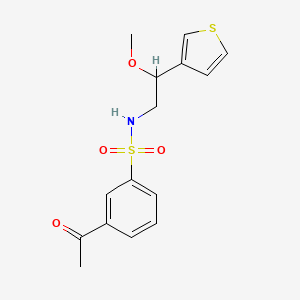 3-acetyl-N-(2-methoxy-2-(thiophen-3-yl)ethyl)benzenesulfonamide