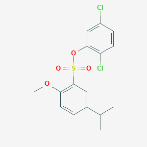 molecular formula C16H16Cl2O4S B2592059 2,5-Dichlorophenyl 2-methoxy-5-(propan-2-yl)benzene-1-sulfonate CAS No. 2415631-86-4