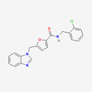 5-((1H-benzo[d]imidazol-1-yl)methyl)-N-(2-chlorobenzyl)furan-2-carboxamide