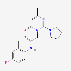 N-(4-fluoro-2-methylphenyl)-2-(4-methyl-6-oxo-2-pyrrolidin-1-ylpyrimidin-1(6H)-yl)acetamide