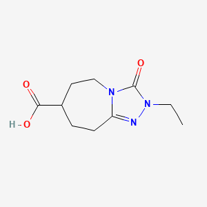 molecular formula C10H15N3O3 B2592067 2-ethyl-3-oxo-2,5,6,7,8,9-hexahydro-3H-[1,2,4]triazolo[4,3-a]azepine-7-carboxylic acid CAS No. 2090872-44-7