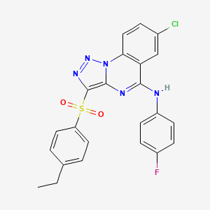 7-chloro-3-((4-ethylphenyl)sulfonyl)-N-(4-fluorophenyl)-[1,2,3]triazolo[1,5-a]quinazolin-5-amine