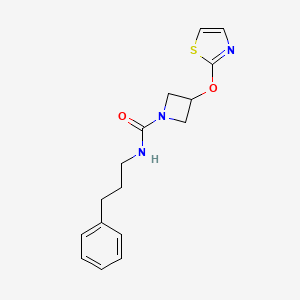 molecular formula C16H19N3O2S B2592084 N-(3-phenylpropyl)-3-(thiazol-2-yloxy)azetidine-1-carboxamide CAS No. 1797367-65-7