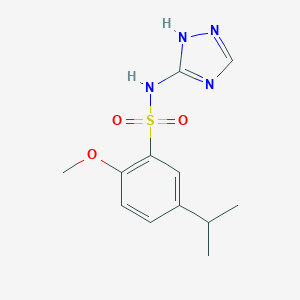 molecular formula C12H16N4O3S B259209 5-Isopropyl-2-methoxy-N-(1H-[1,2,4]triazol-3-yl)-benzenesulfonamide 