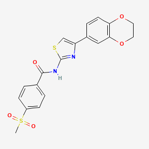 N-(4-(2,3-dihydrobenzo[b][1,4]dioxin-6-yl)thiazol-2-yl)-4-(methylsulfonyl)benzamide