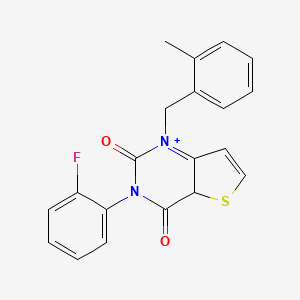 molecular formula C20H15FN2O2S B2592093 3-(2-fluorophenyl)-1-[(2-methylphenyl)methyl]-1H,2H,3H,4H-thieno[3,2-d]pyrimidine-2,4-dione CAS No. 1326833-38-8