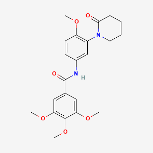 3,4,5-trimethoxy-N-(4-methoxy-3-(2-oxopiperidin-1-yl)phenyl)benzamide