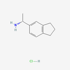 molecular formula C11H16ClN B2592098 (1R)-1-(2,3-二氢-1H-茚-5-基)乙胺盐酸盐 CAS No. 1427393-49-4