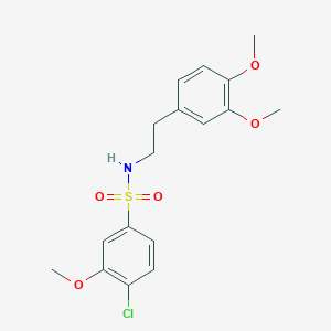 molecular formula C17H20ClNO5S B259210 4-chloro-N-[2-(3,4-dimethoxyphenyl)ethyl]-3-methoxybenzenesulfonamide 