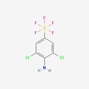 molecular formula C6H4Cl2F5NS B2592101 2,6-二氯-4-(五氟硫基)苯胺 CAS No. 149757-20-0