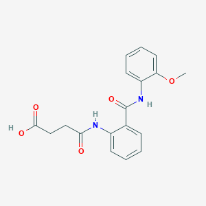 molecular formula C18H18N2O5 B2592103 3-({2-[(2-甲氧基苯基)氨基羰基]苯基}氨基羰基)丙酸 CAS No. 571156-57-5