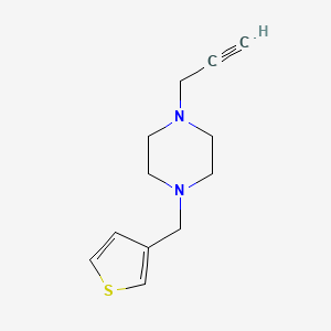 molecular formula C12H16N2S B2592104 1-Prop-2-ynyl-4-(thiophen-3-ylmethyl)piperazine CAS No. 1240739-73-4